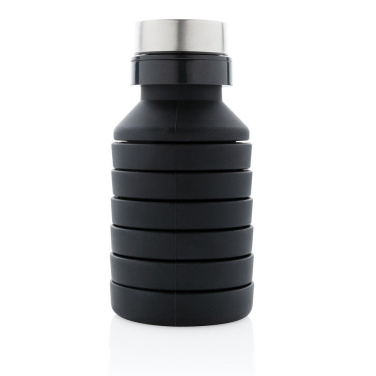 Leakproof collapsible silicone bottle with lid, product image (4)