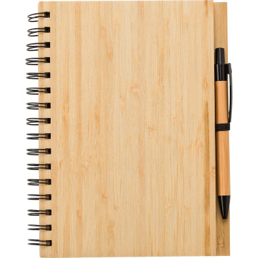 Bamboo notebook A5 with ball pen, product image (3)