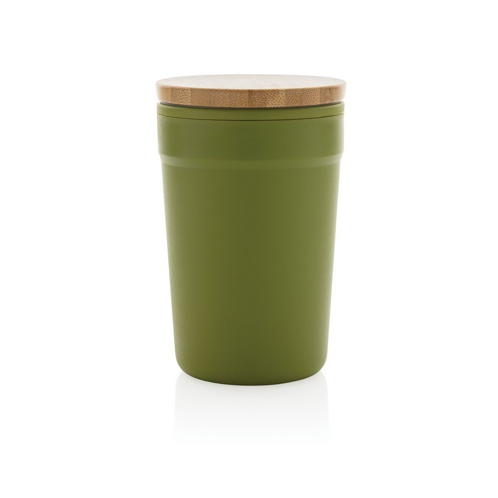 GRS RPP mug with FSC® bamboo lid, green, product image (1)