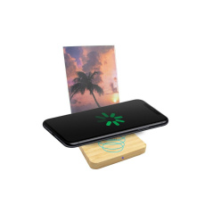 Bamboo wireless charger 10 W, photo frame | Finneas