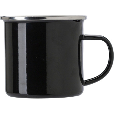 Enamel mug 350 ml, black, product image (2)