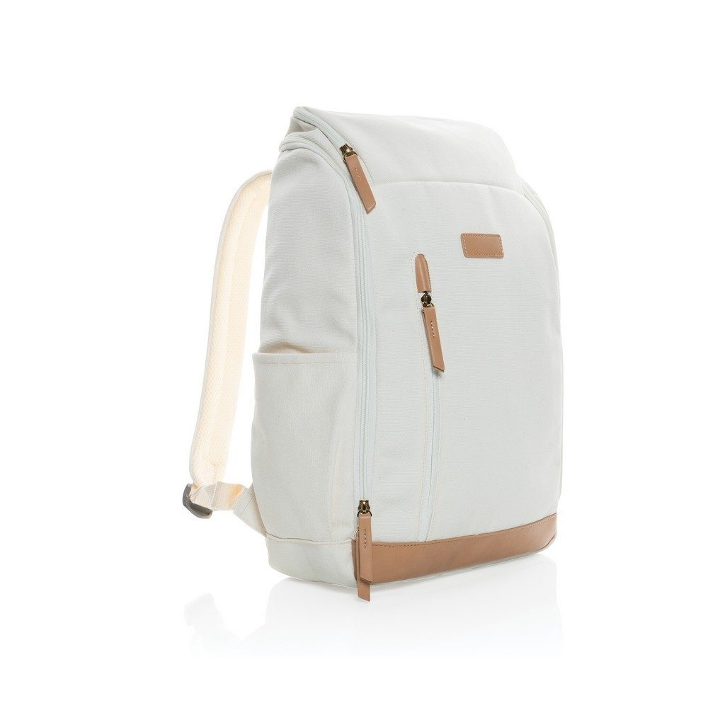 Impact AWARE™ 16 oz. recycled canvas 15" laptop backpack, product image