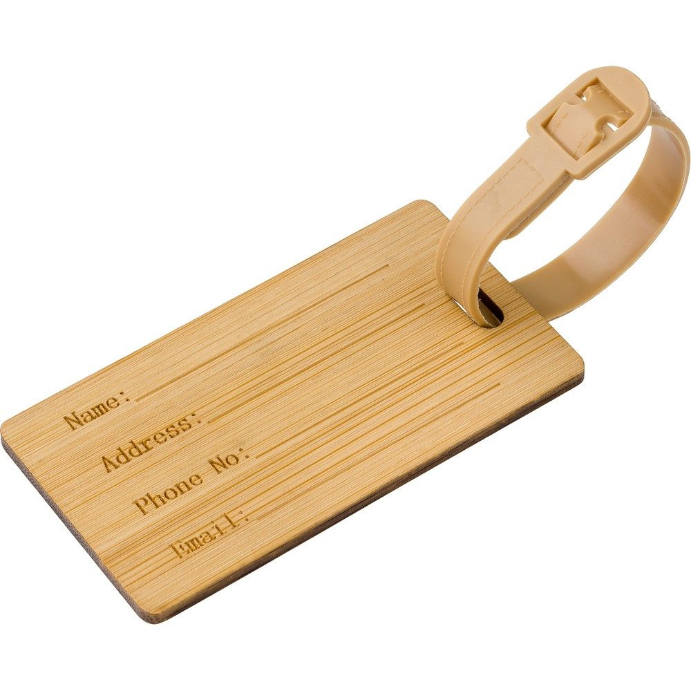 Bamboo luggage tag, product image (1)