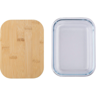 Glass lunch box 900 ml, bamboo lid, product image (4)