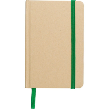 Recycled craft paper notebook A6, lime, product image (2)