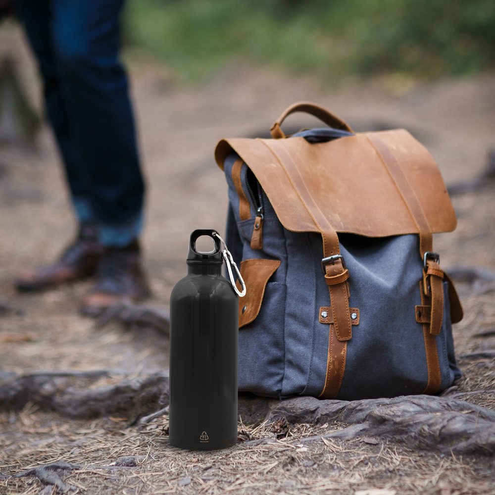 Sports bottle 500 ml with carabiner clip | Brenda, black, product image (1)