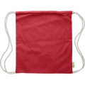 Cotton drawstring bag, red
