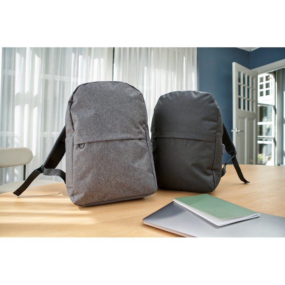 Laptop backpack 15" RPET, black, product image (1)