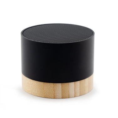Recycled aluminium wireless speaker 3 W | Jaquann, black, product image (2)