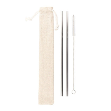 Reusable drinking straw set, 2 pcs with cleaning brush | Monim, product image (3)