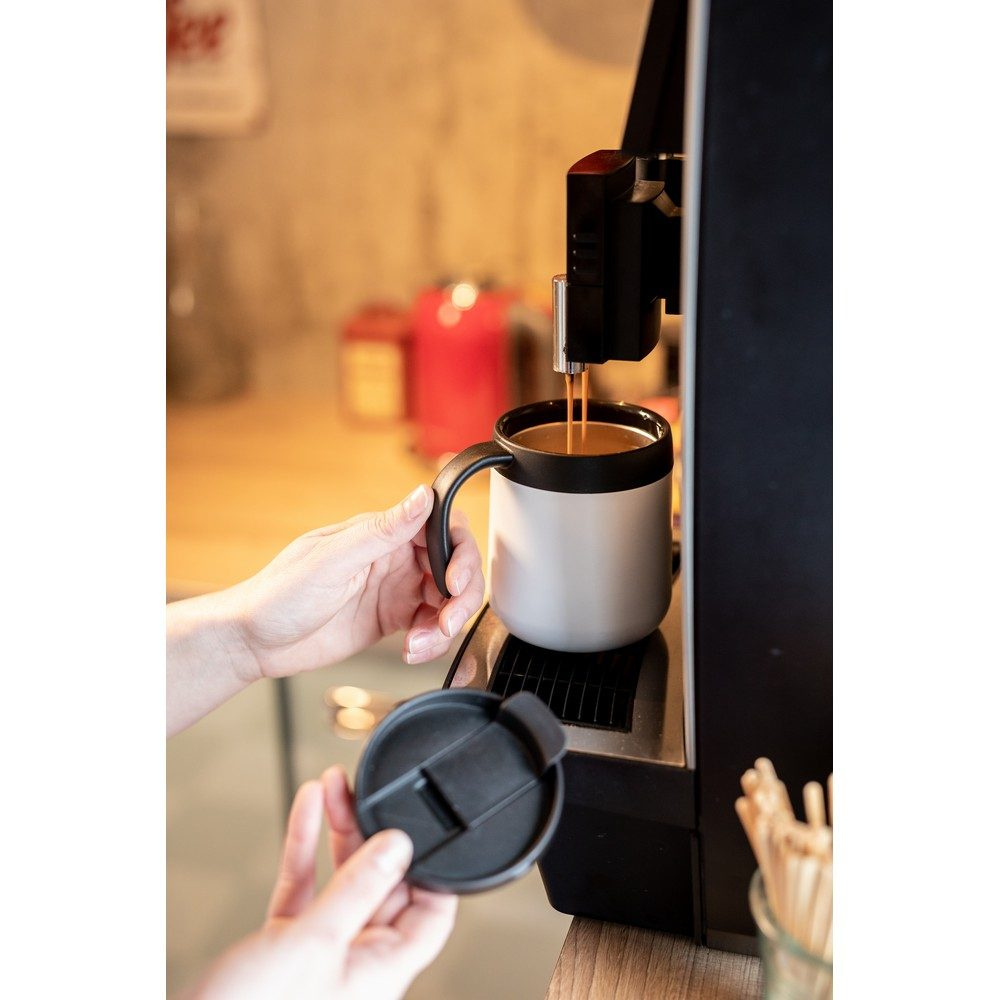 Thermo mug 400 ml with handle | Wyatt, green, product image (1)