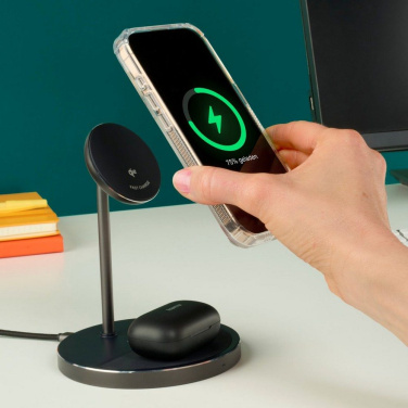 Magnetic wireless charger 2 in 1, 15 W Hama, product image (2)