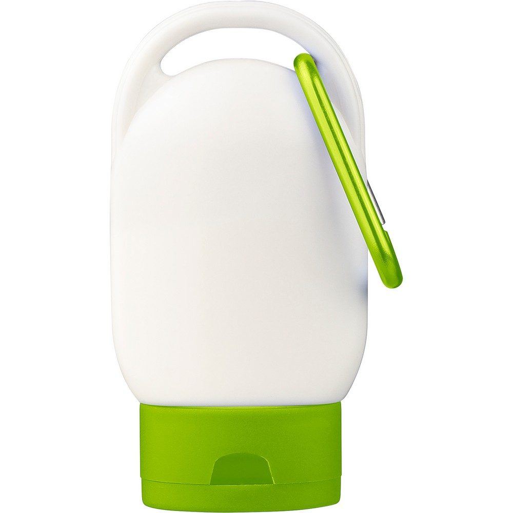 Sunscreen lotion, lime, product image