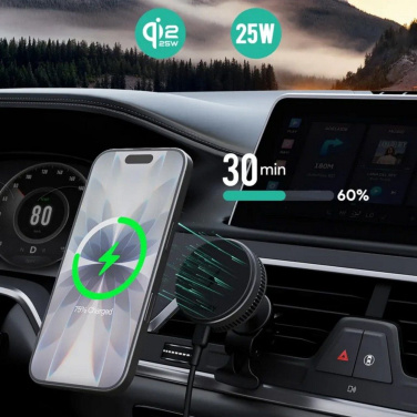 Mobile phone holder for car, wireless charger 25 W Aukey, product image (2)