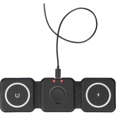 Wireless charger 3-in-1, black, product image (2)