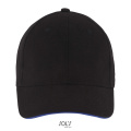 BUFFALO SIX PANEL CAP, Black/Royal