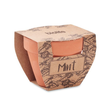 Terracotta pot mint seeds, Wood, product image (3)