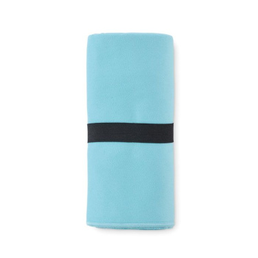 Double sided microfibre towel, Turquoise, product image (2)