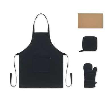 Recycled cotton kitchen set, Black, product image (2)