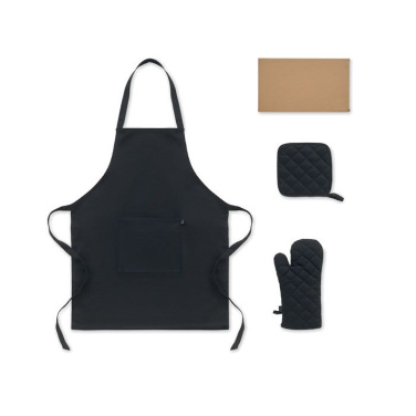 Recycled cotton kitchen set, Black, product image (3)