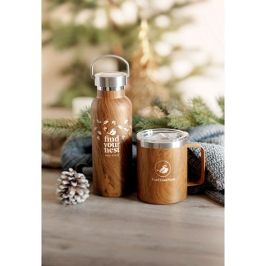 Double wall bottle 500 ml, Brown, product image (2)