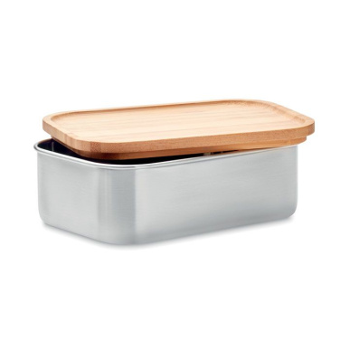 Stainless steel lunchbox 600ml, Wood, product image (3)