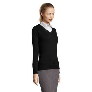 GALAXY WOMEN V-NECK SWEATER, Black, XS, product image (2)
