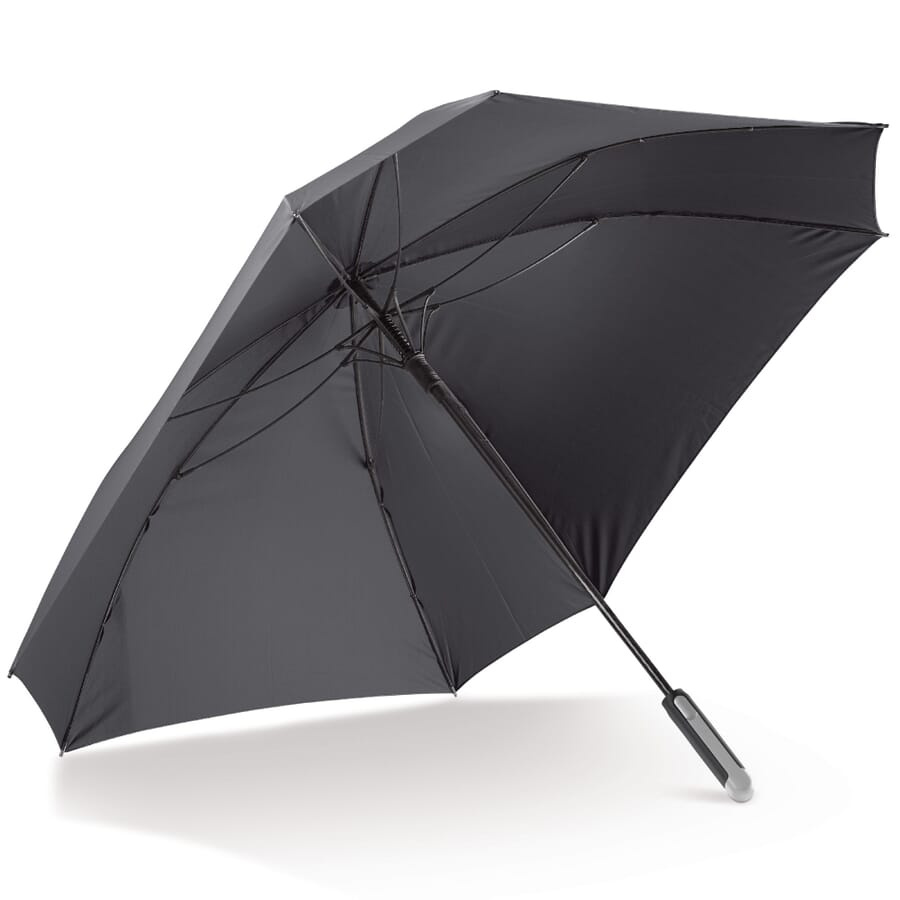 Deluxe 27” square umbrella with sleeve, Black, product image (1)