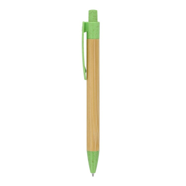 Ball pen bamboo with wheatstraw, Green, product image (2)