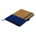 Cork notebook A5, Dark blue