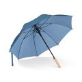 Stick umbrella 25” R-PET straight handle auto open, Dark blue