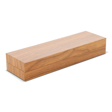 Metal ball pen and rollerball set walnut wood in gift box, product image (4)