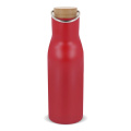 Thermo bottle with bamboo lid 500 ml, Dark Red