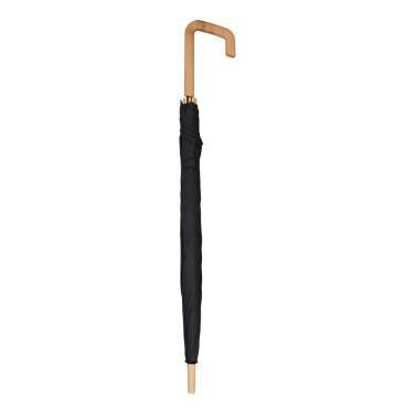 Stick umbrella 23” R-PET auto open, Black, product image (2)