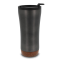 Double walled tumbler cork base 480 ml, Dark gun metal