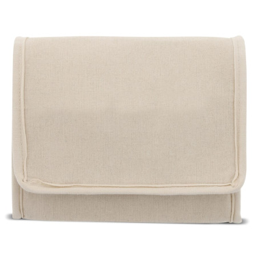 Cooler bag 100% cotton exterior square 22x18x18 cm, Ecru, product image (3)