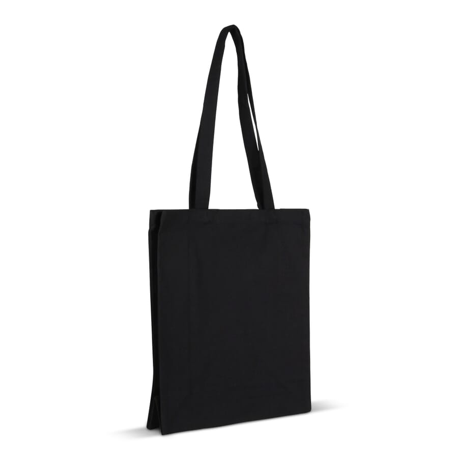 Shoulder bag cotton canvas OEKO-TEX® 280g/m² 32x13x40 cm, Black, product image (1)
