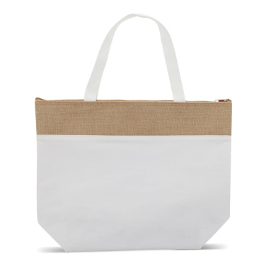 Beach cooler bag cotton/jute 43x33x14 cm, Ecru, product image (3)