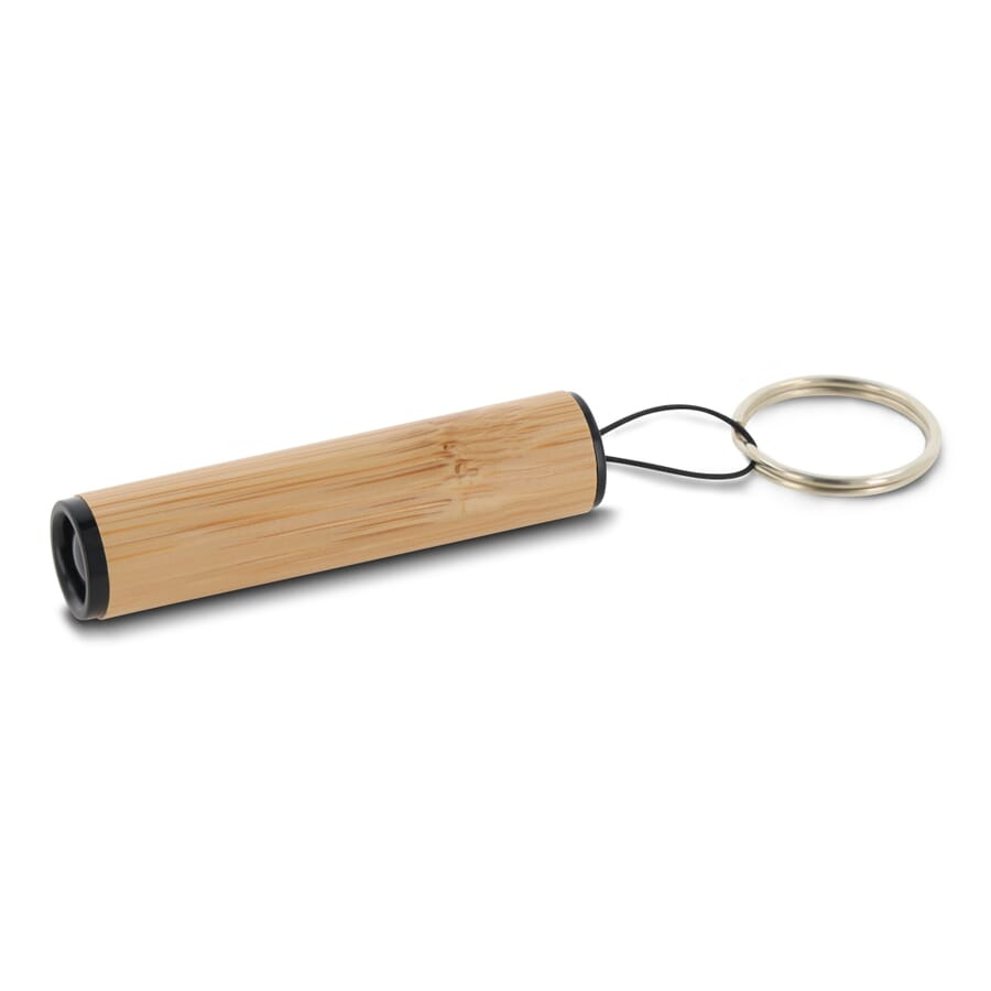 Flashlight keychain bamboo, Wood, product image (1)