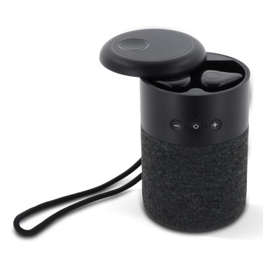 Wireless speaker William with TWS earbuds, Black, product image (3)