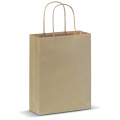 Paper bag with twisted handles 90g/m² 18x8x22 cm, Brown