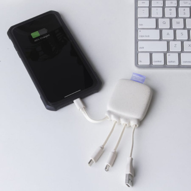 3192 | Xoopar Octopus Gamma 2 Powerbank with Bio Charging cable 3000mAh, White, product image (3)