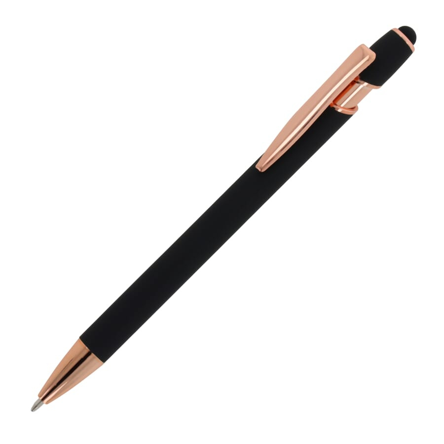 Ball pen Paris Deluxe Metal Rubberised, Black, product image (1)