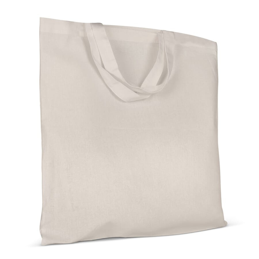 Shoulder bag cotton OEKO-TEX® 140g/m² 38x42 cm short handle, Ecru, product image (1)