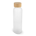 Water bottle glass & bamboo 500 ml, White