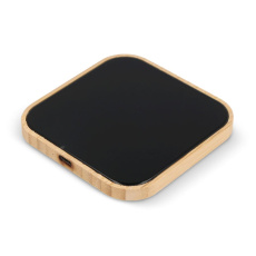 Wireless charger bamboo & glass 10W