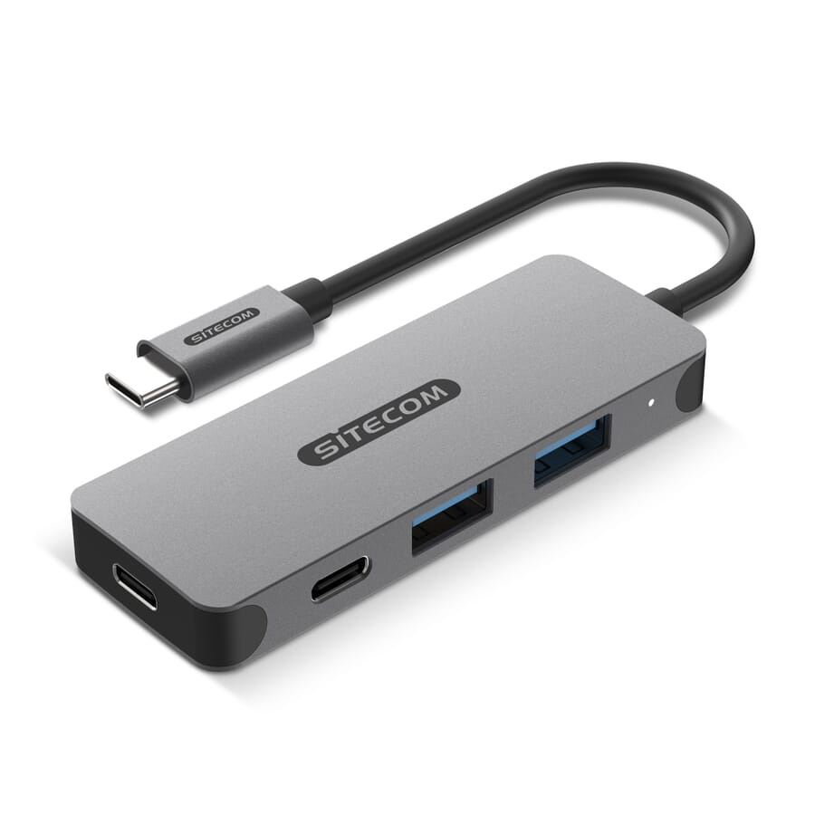 Sitecom CN-5010 USB-C to 2x USB-A + 2x USB-C Hub, Grey, product image