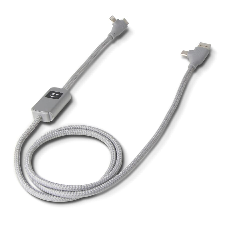 Xoopar Allure PD Cable with data transfer, Light Grey, product image (1)