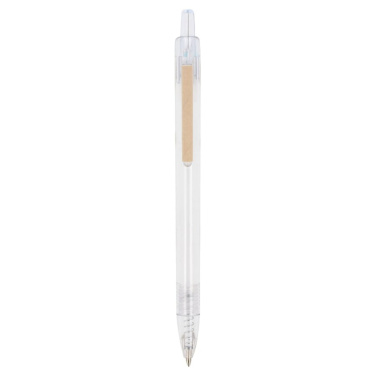 Ball pen ocean bound paper clip, Transparent / White, product image (4)