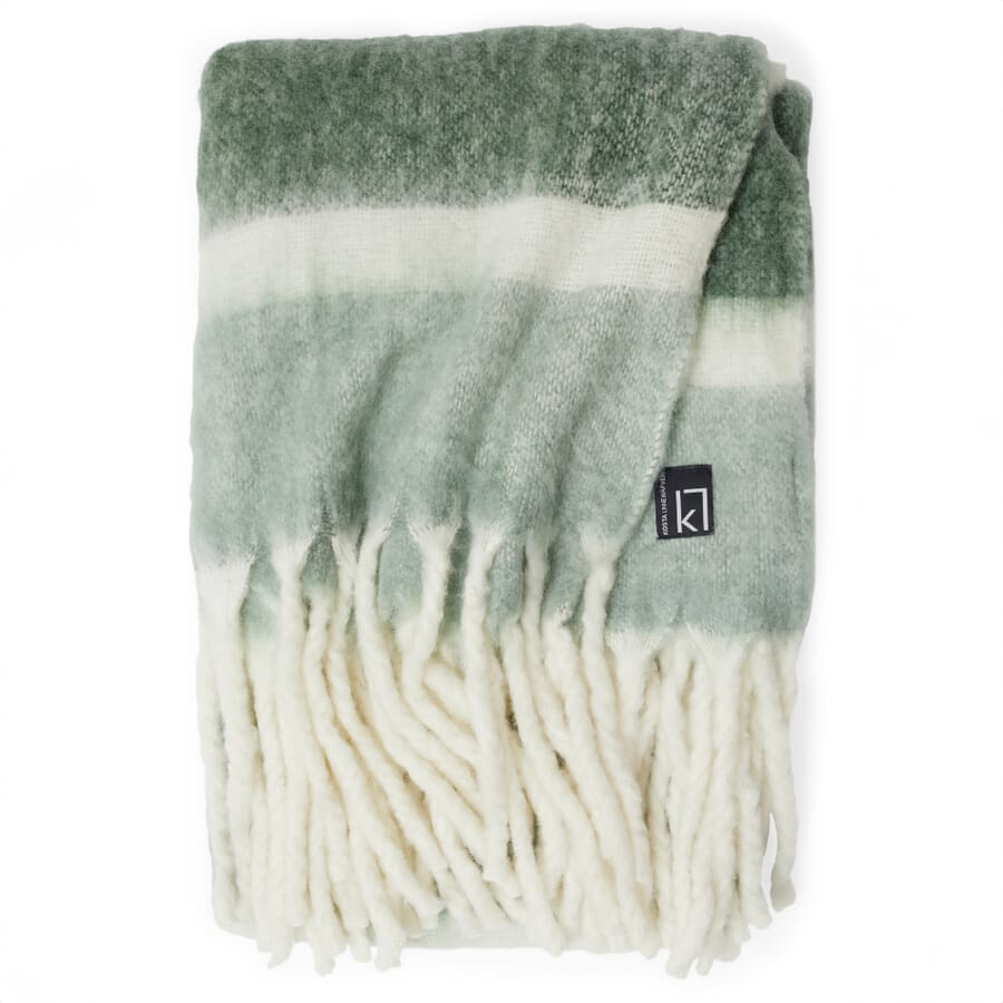 Kosta Linnewäfveri Wool Plaid Stripe, Green, product image (1)